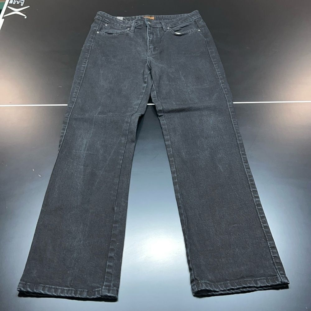 Black Long Rise Denim Jeans By Aura. Size 10